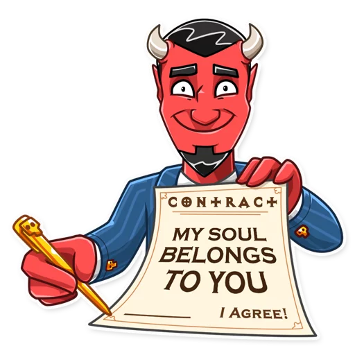 Telegram Sticker «Devil In You» 