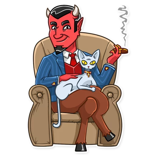 Telegram stiker «Devil In You» 🐱