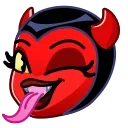 Стикер Deviless Emoji  😜