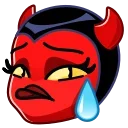 Deviless Emoji  sticker 😢