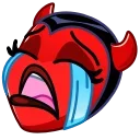Стикер Deviless Emoji  😭