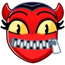 Стикер Deviless Emoji  🤐