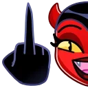Deviless Emoji  sticker 🖕