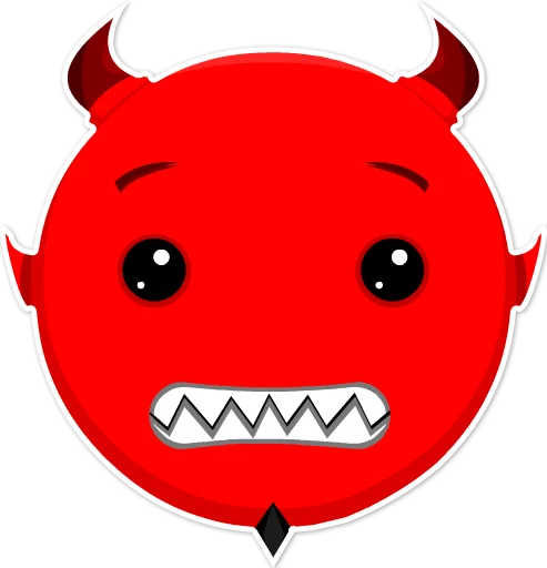 Telegram Sticker «Дьявольские эмоции» 😬