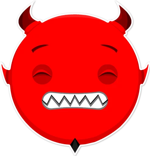 Стикер Telegram «Дьявольские эмоции» 