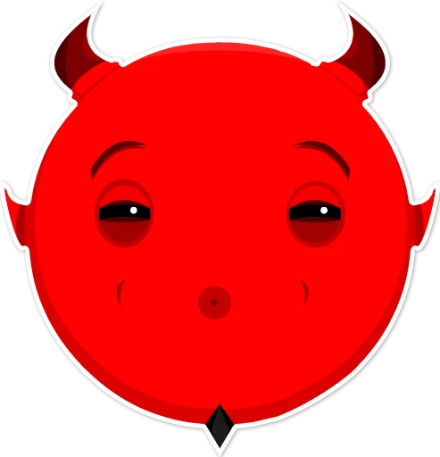 Telegram stiker «Дьявольские эмоции» 😙
