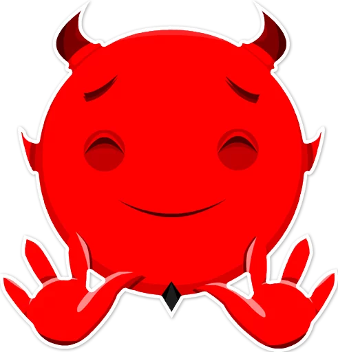 Telegram stiker «Дьявольские эмоции» 🤗