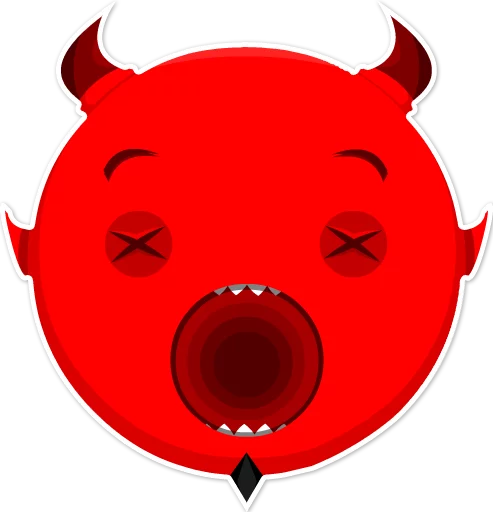 Telegram stiker «Дьявольские эмоции» 😵