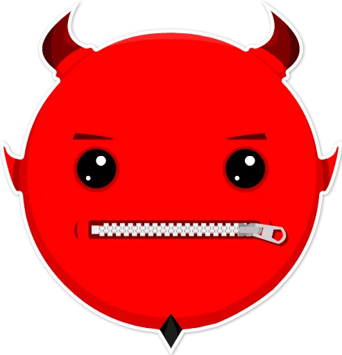 Дьявольские эмоции emoji 🤐