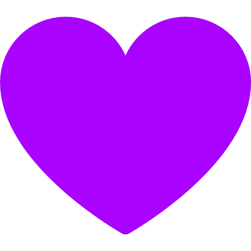 Hearts emoji 💜