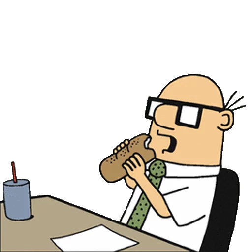 Telegram Sticker «Dilbert» 🍔