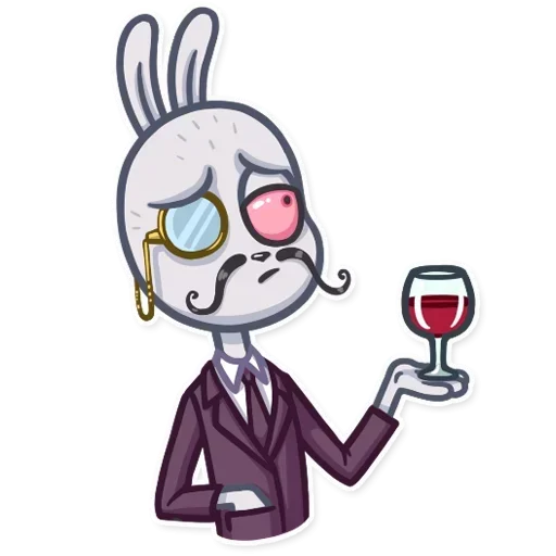 Dirty Bunny emoji 🍷