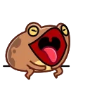 Telegram emoji Disgruntled Toad / Недовольная жаба