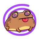 Емодзі Disgruntled Toad / Недовольная жаба 😵‍💫