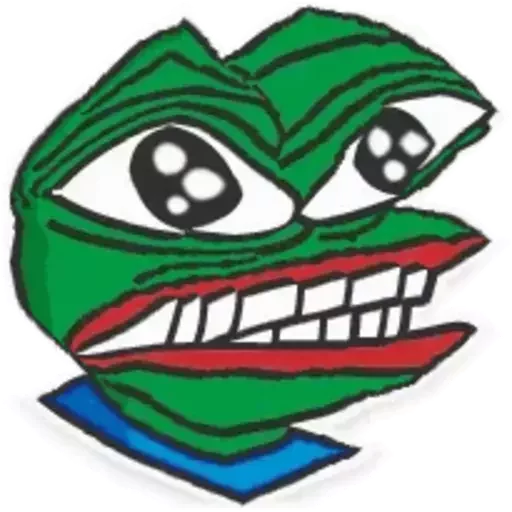 Telegram Sticker «Distortion Pepe » 😒