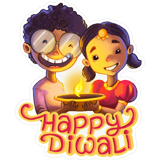Стикер Telegram «Happy Diwali» 🚥