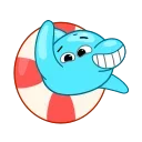 Эмодзи телеграм Dolphin Jumpy