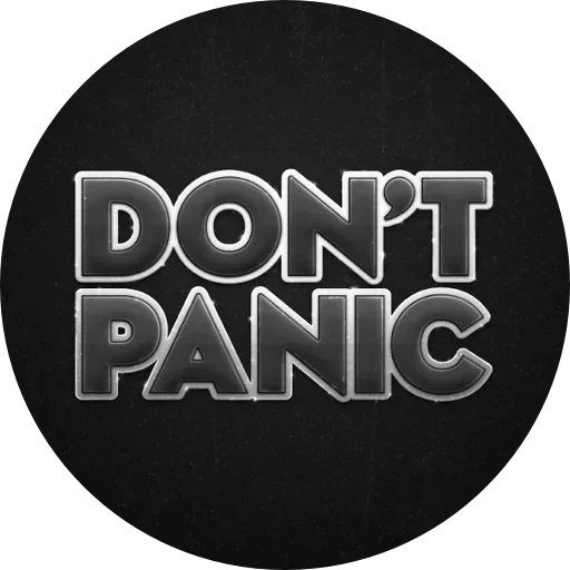 Dont Panic  stiker 🤪
