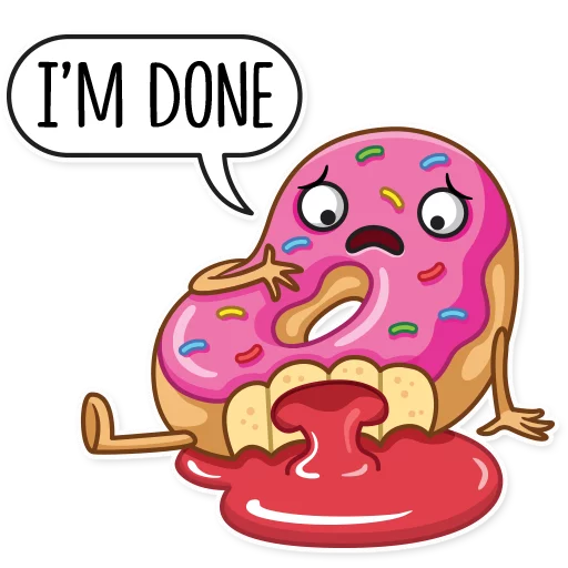 Donut and Coffee sticker 😨
