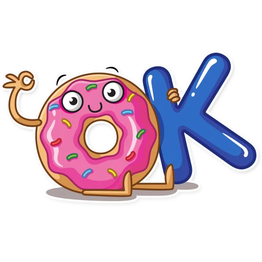 Donut and Coffee sticker 👌