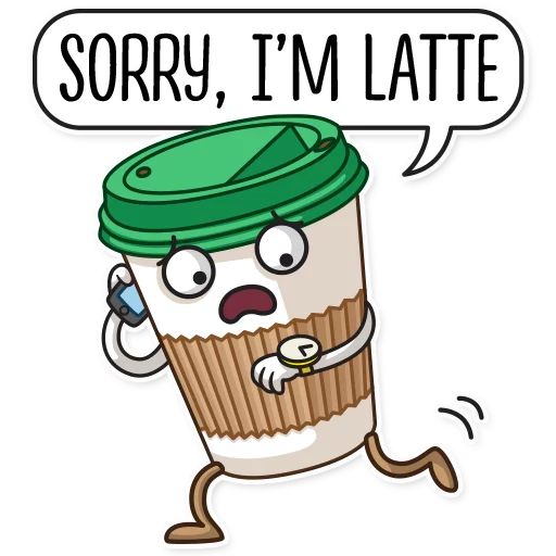 Telegram Sticker «Donut and Coffee» 