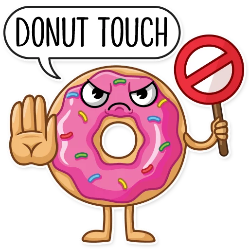 Telegram stiker «Donut and Coffee» ✋