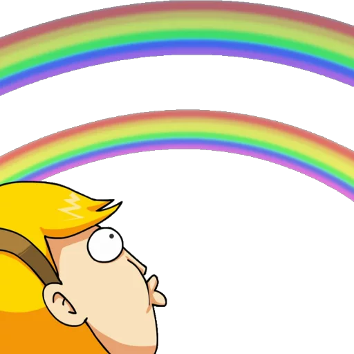 Стікер Telegram «Double Rainbow» 😮
