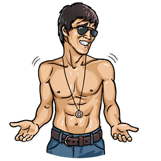 Стикер Telegram «Bruce Lee» 