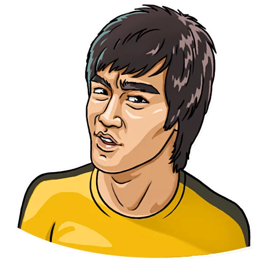 Стікер Telegram «Bruce Lee» 🤔