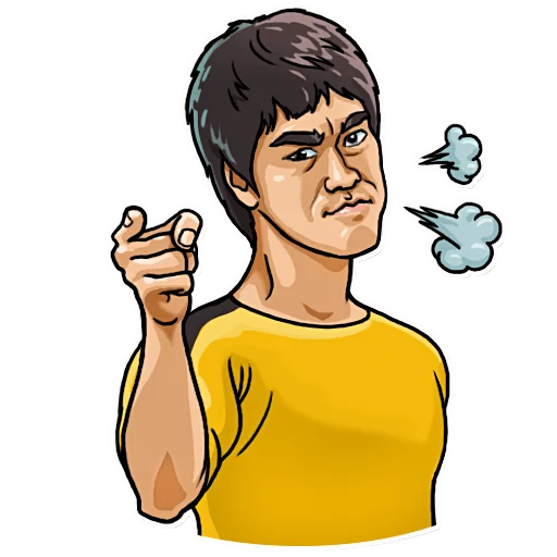 Bruce Lee emoji 😠