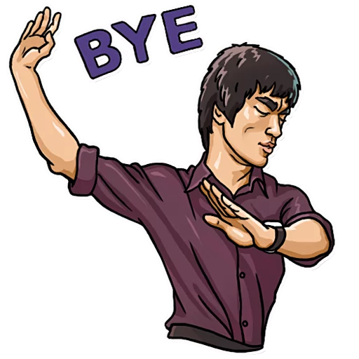 Telegram Sticker «Bruce Lee» ✋