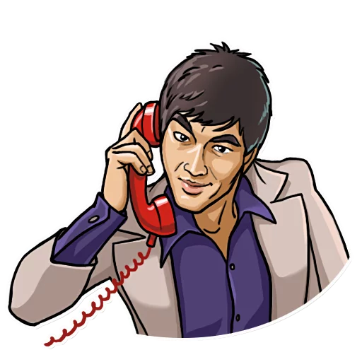 Стікер Telegram «Bruce Lee» 