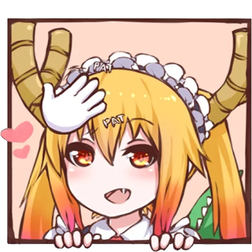 Maid Dragon emoji ✋