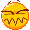 Droll Emoji sticker 😖