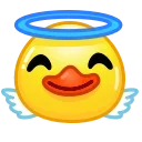 Стикер Duck Emoji  😇