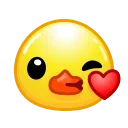 Стикер Duck Emoji  😘