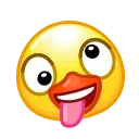 Duck Emoji sticker 🤪