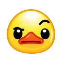 Стикер Duck Emoji  🤨