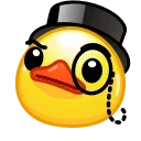 Стикер Duck Emoji  🧐