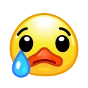 Стікер Duck Emoji  😢
