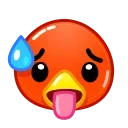 Стикер Duck Emoji  🥵