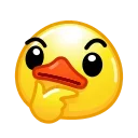 Duck Emoji stiker 🤔