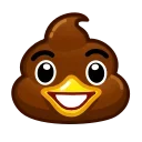 Стикер Duck Emoji  💩