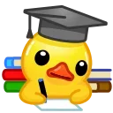 Стікер Duck Emoji  🧑‍🎓