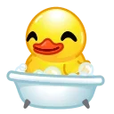 Duck Emoji stiker 🛁