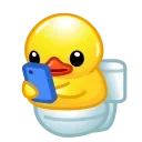 Duck Emoji stiker 🚽