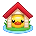Стикер Duck Emoji  🏠