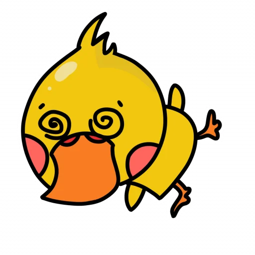 Duck from China emoji 😵‍💫