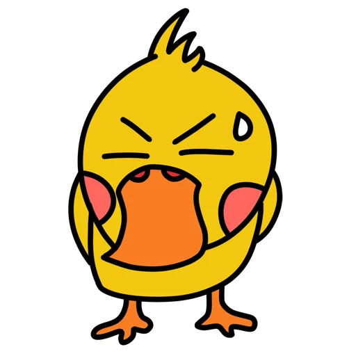 Duck from China emoji 😓