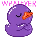 Duck Purple emoji 😒